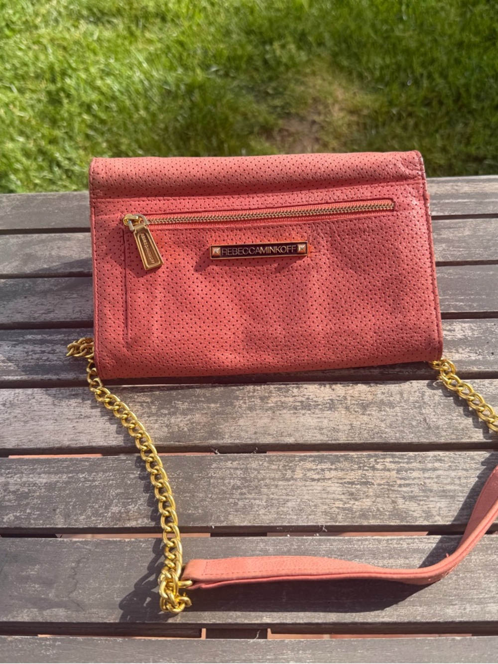 Rebecca Minkoff Coral Perforated Leather Chain Crossbody